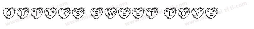 Quicks sweet love字体转换